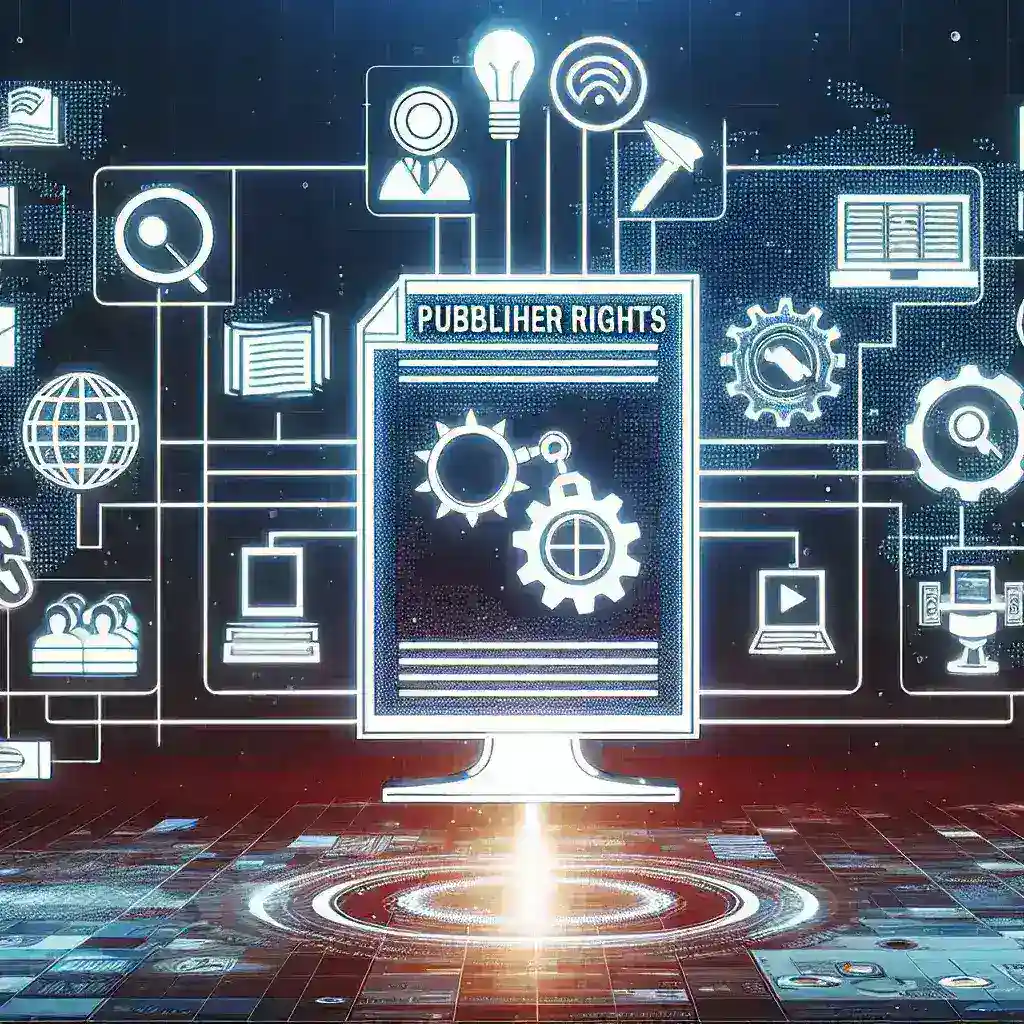 "Ilustrasi Komdigi Perkenalan Pedoman Publisher Rights untuk Mendukung Jurnalisme Berkualitas di Era Digital dengan fokus pada strategi dan kebijakan yang diusulkan."
