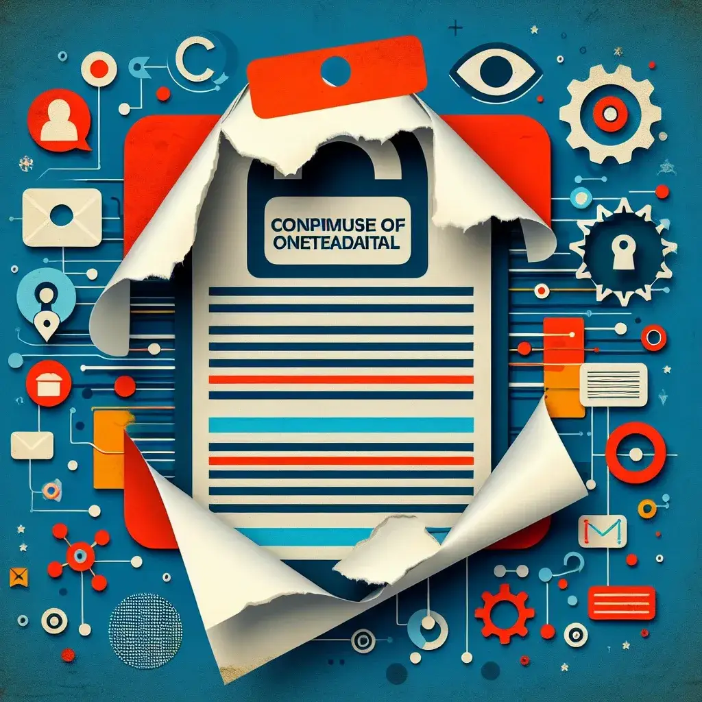 Alt text: "Ilustrasi draf Kontrol Obrolan yang bocor, menyoroti potensi penyalahgunaan metadata dalam komunikasi digital."
